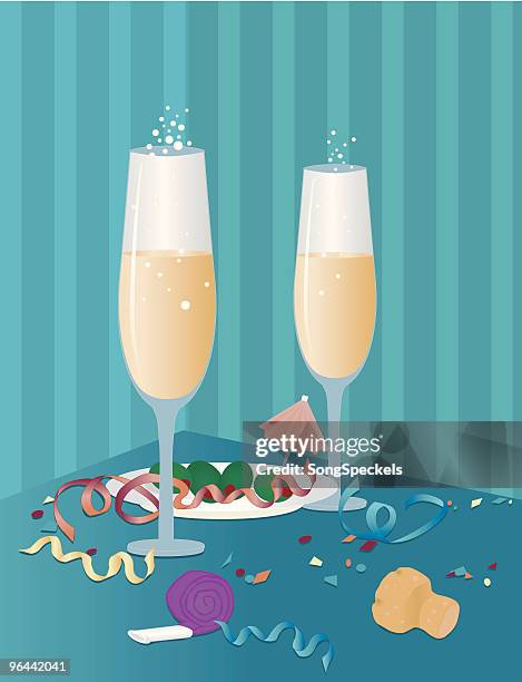 after midnight - party appetizers stock illustrations