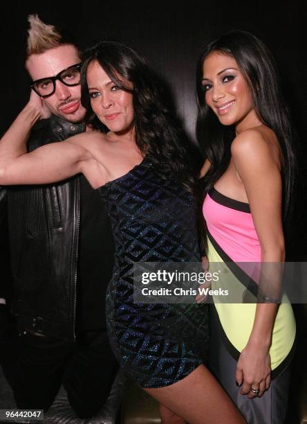 Mikey Minden, Allison Melnick and singer Nicole Scherzinger attend SVEDKA Vodka's "Adult Playground 2033" at Playhouse Hollywood on February 4, 2010...