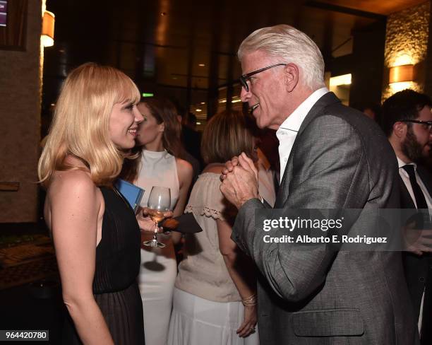 Director Theresa Bennett and actor Ted Danson attend the after party for the Premiere Of Paramount Pictures And Vertical Entertainment's "Social...