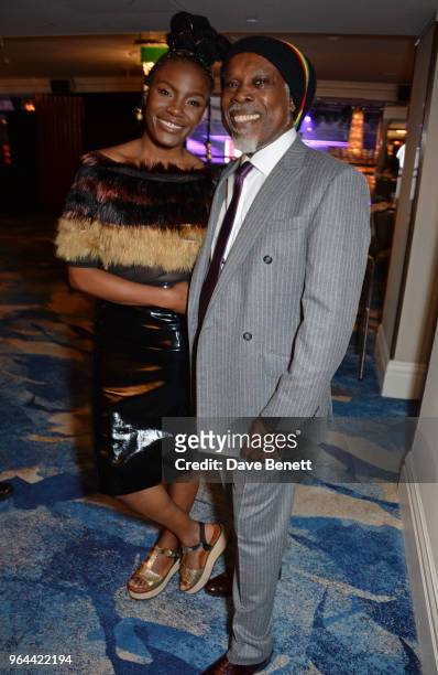 Shingai Shoniwa and Billy Ocean attend the Ivor Novello Awards 2018 at Grosvenor House, on May 31, 2018 in London, England.