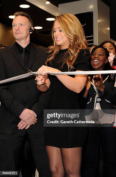 Kimberley Walsh opens New Look's flagship store on Oxford Street on February 5, 2010 in London, England.