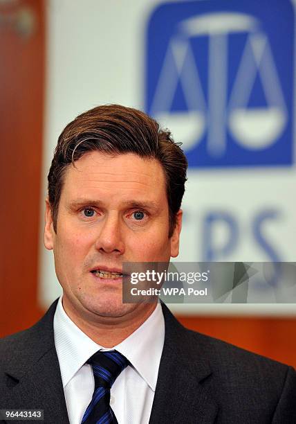 Keir Starmer QC, the Director of public prosecution attends the CPS HQ on February 5, 2010 in London, England. Mr Starmer was making a statement...