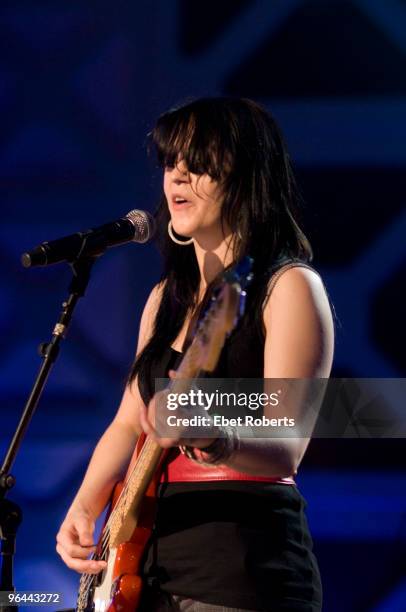 Leann Banks of the Von Bodies performs on stage at the The Bat Bar at the SXSW Music Conference on March 19th 2009 in Austin, Texas.