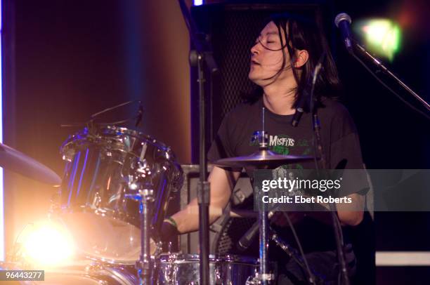 Don Blum of the Von Bodies performs on stage at the The Bat Bar at the SXSW Music Conference on March 19th 2009 in Austin, Texas.