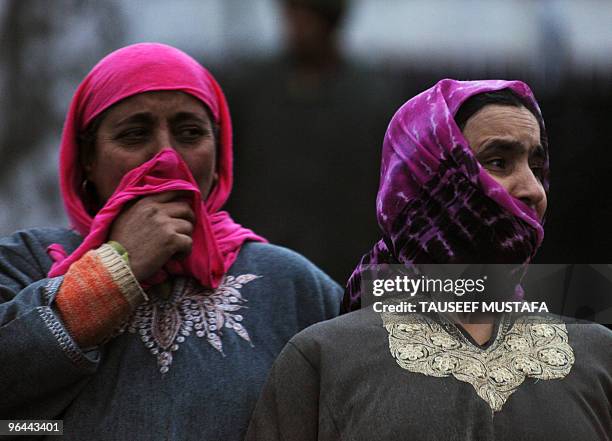 Kashmiris mourn near the body Zahid Farooq who died on February 5, 2010 after an altercation broke-out between troops and a group of boys in the...