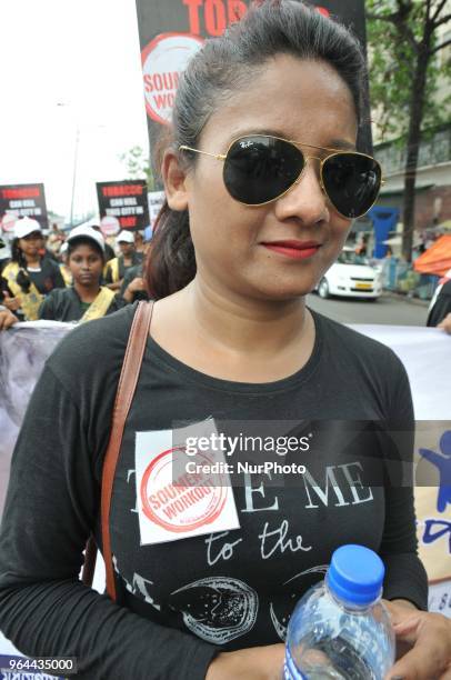 Indian Student part in the rally during The Anti Tobacco Rally at the World No Tobacco day on May 31,2018 in Kolkata,India.The World No Tobacco Day...
