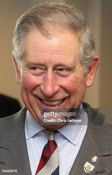 Prince Charles, Prince of Wales visits Burnley College / University of Central Lancashire Campus on February 5, 2010 in Burnley, England. The Prince...