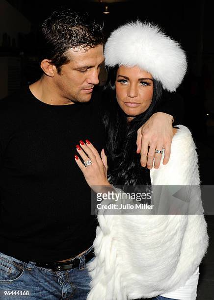 Alex Reid and Katie Price are seen with wedding rings on February 4, 2010 in Las Vegas, Nevada.