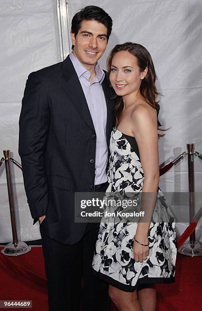 Actor Brandon Routh and wife actress Courtney Ford arrive at the Los Angeles Premiere "The Lovely Bones" at Grauman's Chinese Theatre on December 7,...