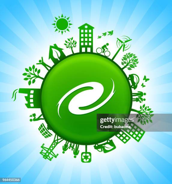 hurricane environment green button background on blue sky - hurricane wind trees stock illustrations