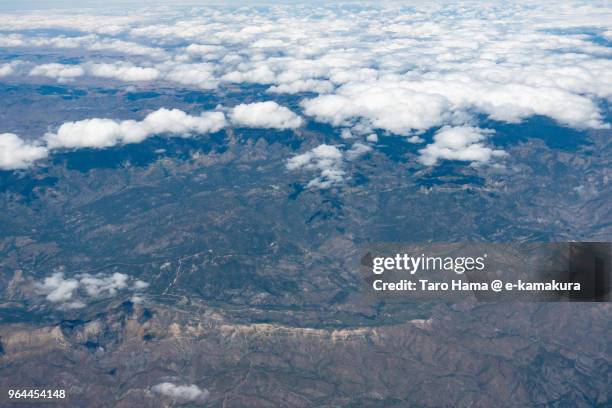 los padres national forest in california daytime aerial view from airplane - los padres national forest stock pictures, royalty-free photos & images