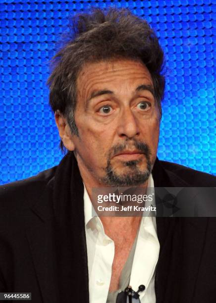 Actor Al Pacino of "You Don't Know Jack" speak during the HBO portion of the 2010 Television Critics Association Press Tour at the Langham Hotel on...
