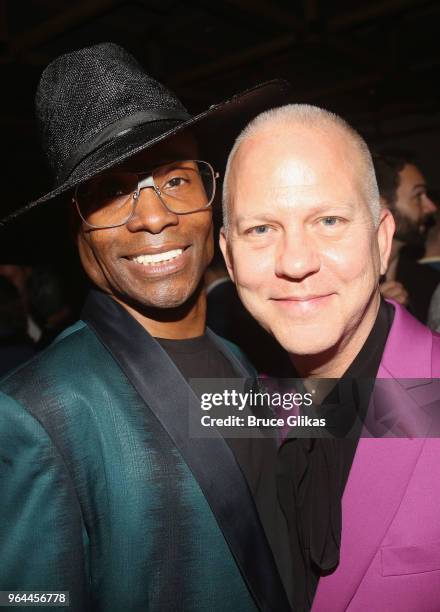 Billy Porter and Producer Ryan Murphy pose at the opening night 50th year celebration after party for the classic play revival of "The Boys In The...