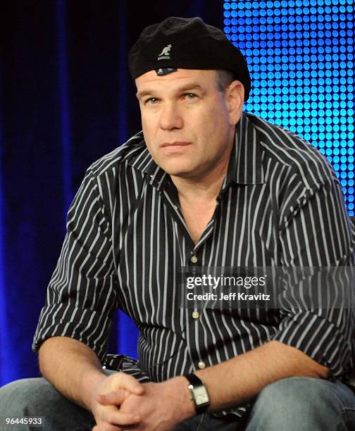Executive producer David Simon of "Treme" speaks during the HBO portion of the 2010 Television Critics Association Press Tour at the Langham Hotel on...
