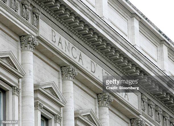 The Banca d'Italia stands in Rome, Italy, on Friday, Feb. 5, 2010. Italy's inflation rate climbed in January to the highest in 11 months as crude oil...