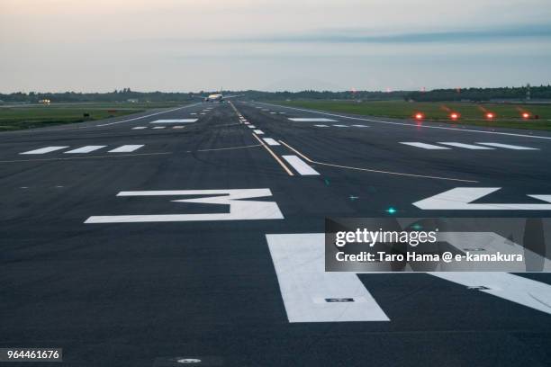 runaway of tokyo narita international airport in japan - airport runaway stock pictures, royalty-free photos & images