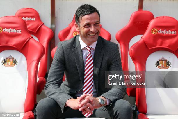 New Sunderland manager Jack Ross is pictured at The Stadium of Light during his first day at work on May 31, 2018 in Sunderland, England.