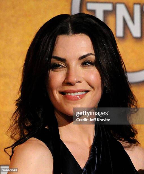 Actress Julianna Margulies poses in the press room at the 16th Annual Screen Actors Guild Awards held at The Shrine Auditorium on January 23, 2010 in...