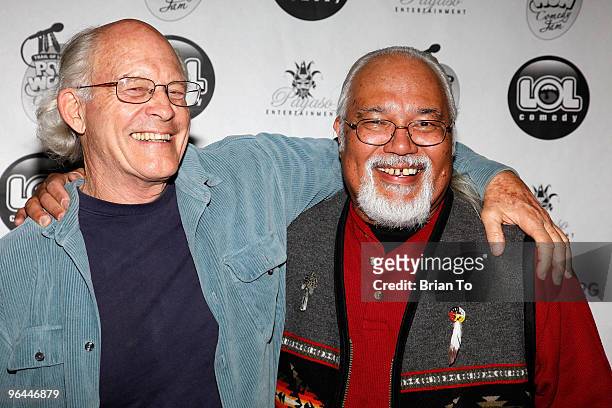 Actor Max Gail and comedian Charlie Hill attend Showtime's Comedy "Goin' Native: The American Indian Comedy Slam" Premiere at Screen Actors Guild...