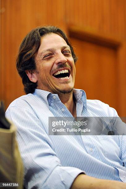 Italian director Gabriele Muccino presents his latest movie 'Baciami Ancora' at the Palermo University on February 5, 2010 in Palermo, Italy.