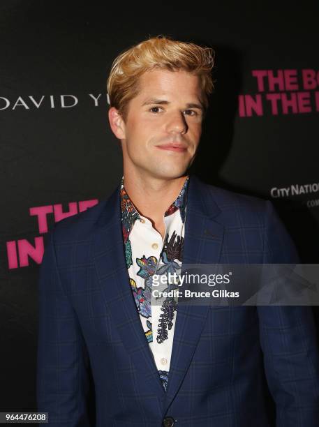Charlie Carver poses at the opening night 50th year celebration after party for the classic play revival of "The Boys In The Band" on Broadway at...