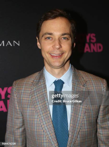 Jim Parsons poses at the opening night 50th year celebration after party for the classic play revival of "The Boys In The Band" on Broadway at Second...