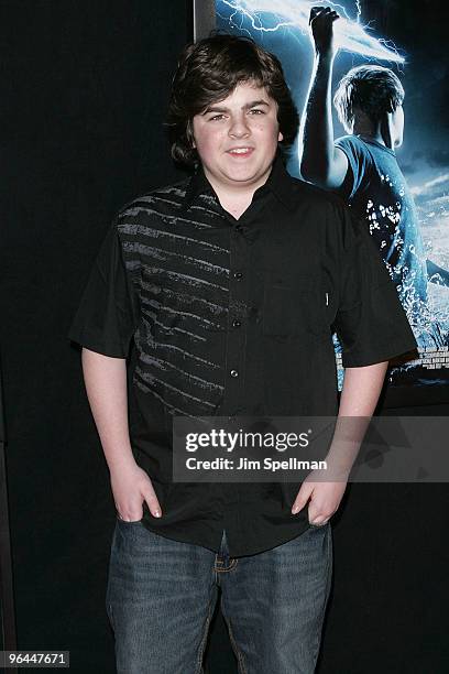 Josh Flitter attends the premiere of "Percy Jackson & The Olympians: The Lightning Thief" at AMC Lincoln Square on February 4, 2010 in New York City.