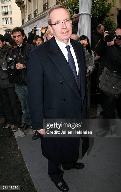Renaud Donnedieu de Vabres attends the Christian Dior Haute-Couture show as part of the Paris Fashion Week Spring/Summer 2010 on January 25, 2010 in...