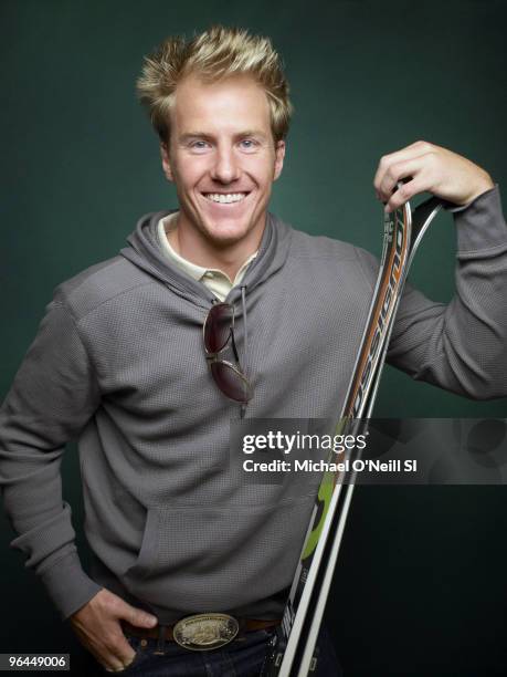 Winter Games Preview: Team USA alpine skier Ted Ligety is photographed for Sports Illustrated on September 14, 2009 in Chicago, Illinois. CREDIT MUST...