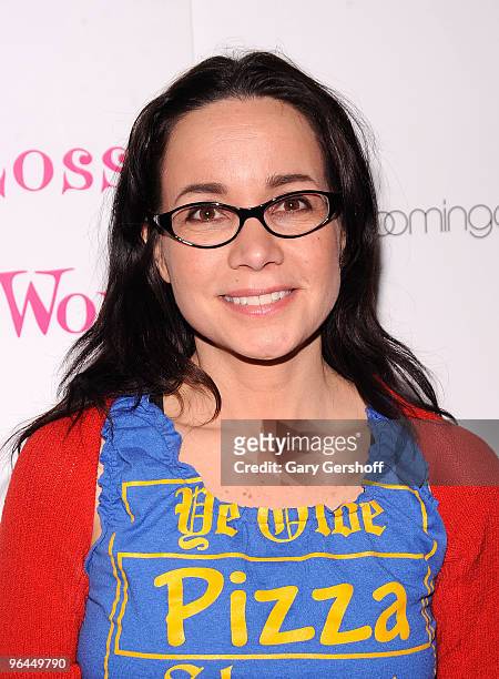 Actress Janeane Garofalo attends the "Love, Loss, and What I Wore" new cast member celebration at Marseille on February 4, 2010 in New York City.