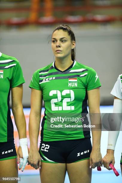 Kinga Szucs of Hungary during the Women's European Golden League match between France and Hungary on May 30, 2018 in Nancy, France.