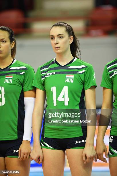 Anett Nemeth of Hungary during the Women's European Golden League match between France and Hungary on May 30, 2018 in Nancy, France.