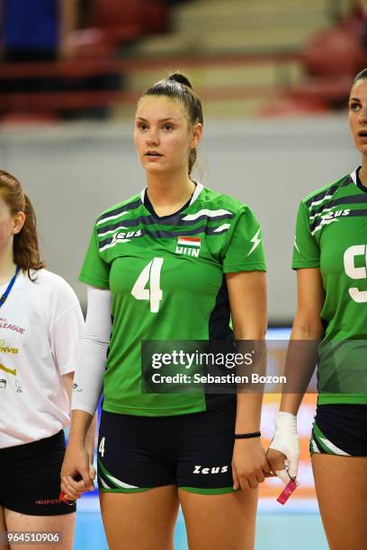 Fanni Bagyinka of Hungary during the Women's European Golden League match between France and Hungary on May 30, 2018 in Nancy, France.