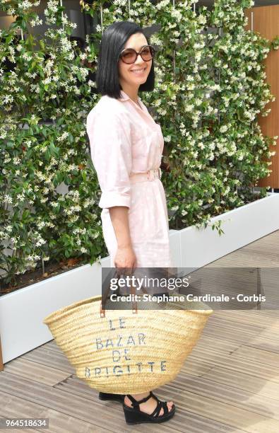 Singer from 'Brigitte' Sylvie Hoarau attends the 2018 French Open - Day Five at Roland Garros on May 31, 2018 in Paris, France.