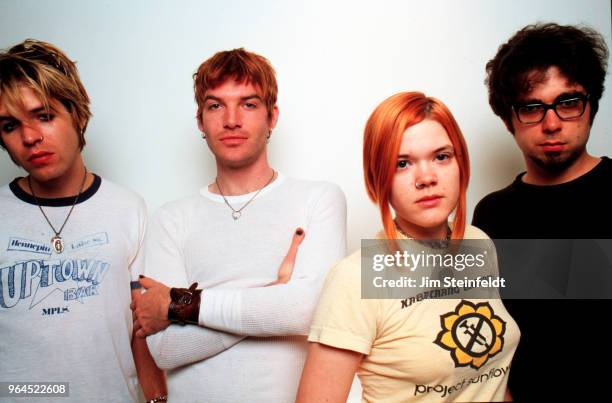 The Dandy Warhols pose for a portrait in Los Angeles, California on June 26, 1997.