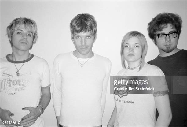 The Dandy Warhols pose for a portrait in Los Angeles, California on June 26, 1997.