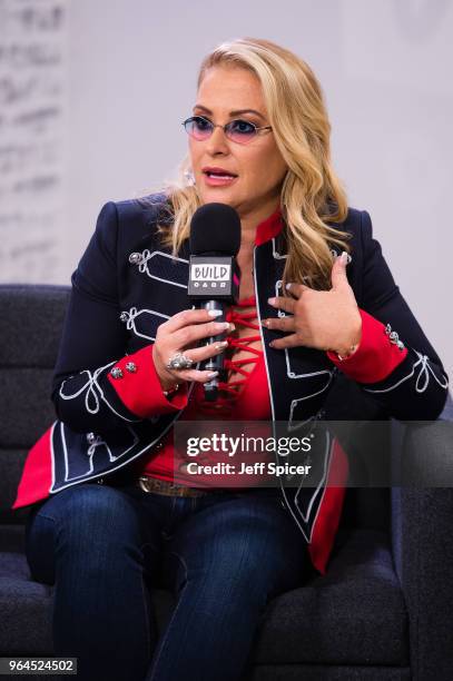 Anastacia attends BUILD to talk about her current tour on May 31, 2018 in London, England.