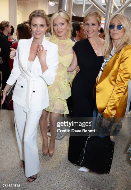 Donna Air, Caprice Bourret, Tania Bryer and guest attend Hello Magazine's 30th anniversary party at Dover Street Market on May 9, 2018 in London,...