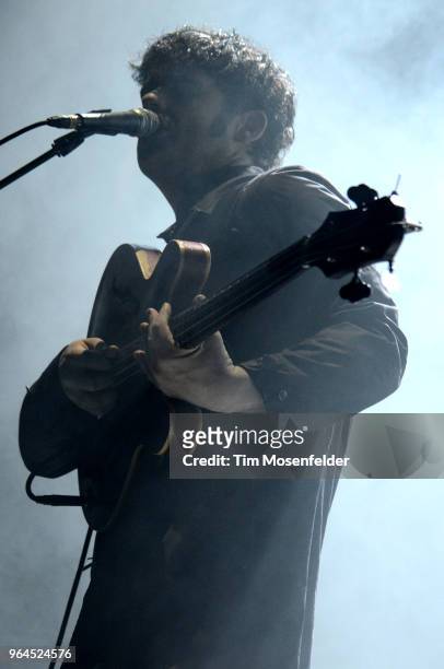Robert Levon Been of Black Rebel Motorcycle Club performs in support of the band's "Wrong Creatures" release at Golden 1 Center on May 24, 2018 in...