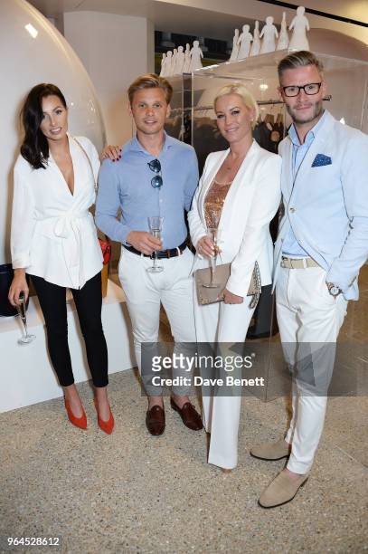 Kate Dwyer, Jeff Brazier, Tamzin Outhwaite and guest attend Hello Magazine's 30th anniversary party at Dover Street Market on May 9, 2018 in London,...