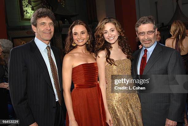 Warner Bros. Entertainment's Alan Horn, Mia Maestro, Emmy Rossum and Warner Bros. Entertainment's Barry Meyer