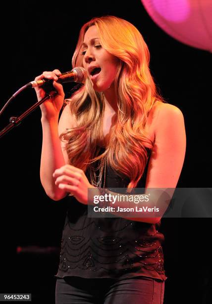 Colbie Caillat performs at the "Real Medicine for Haiti" benefit concert at House of Blues Sunset Strip on February 4, 2010 in West Hollywood,...