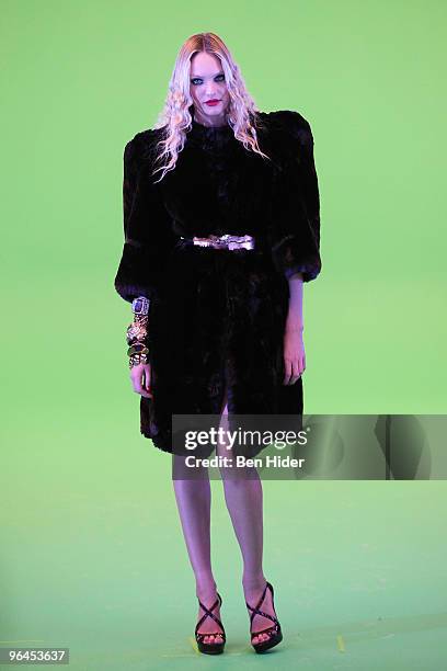 Model Candice Swanepoel attends Marc Bouwer's Fall Winter 2010 Fashion Film Shoot at CECO Studio on February 5, 2010 in New York City.