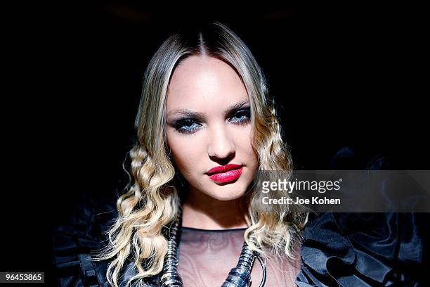 Model Candice Swanepoel attends Marc Bouwer's Fall Winter 2010 Fashion Film Shoot at CECO Studio on February 5, 2010 in New York City.