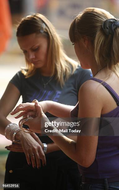 People at the Surajkund Crafts Mela in Faridabad on February 1, 2010.