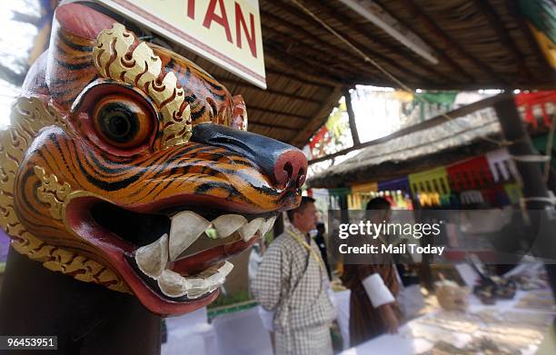 Products on display at the Surajkund Crafts Mela in Faridabad on February 1, 2010.