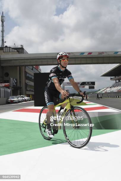 Lorenzo Dalla Porta of Italy and Leopard Racing rides the bicyclette during the pre-event "Giro di Scarperia " during the MotoGp of Italy - Previews...