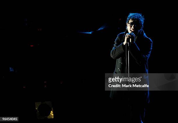 Ian McCulloch of Echo & The Bunnymen performs on stage during the Adelaide leg of Laneway Festival at Fowler's Live on February 5, 2010 in Adelaide,...