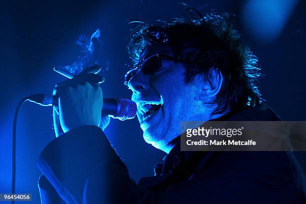 Ian McCulloch of Echo & The Bunnymen performs on stage during the Adelaide leg of Laneway Festival at Fowler's Live on February 5, 2010 in Adelaide,...