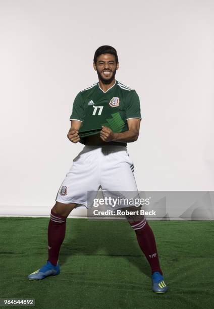 World Cup Preview: Portrait of Team Mexico Carlos Vela posing during photo shoot at Fairmont Hotel. San Jose, CA 3/22/2018 CREDIT: Robert Beck